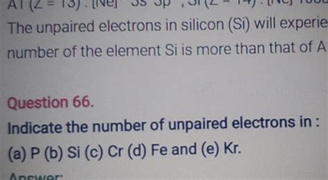 silicon unpaired electrons